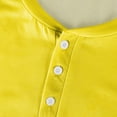 thumbnail image 6 of Resicozy Men's Henley Shirts Long Sleeve Fashion Lightweight Button Plain T-Shirt Casual Basic Tees Top Yellow 3XL, 6 of 7