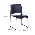 thumbnail image 4 of Hampden Furnishings Jody Collection Vinyl Padded Stack Chair, Blue, Pack of 2, 4 of 4