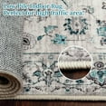 thumbnail image 6 of Garvee 4' x 6' Machine Washable Area Rug Traditional Floor Cover Oriental Rug Low Pile Non-Slip Throw Carpet for Home Office, Beige/Gray, 6 of 6