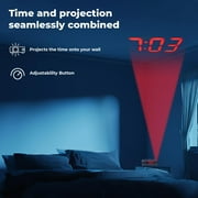 Sonic Alert - Sonic Blast Digital Projection Alarm Clock, Bluetooth Speaker, USB Charging Port - Black