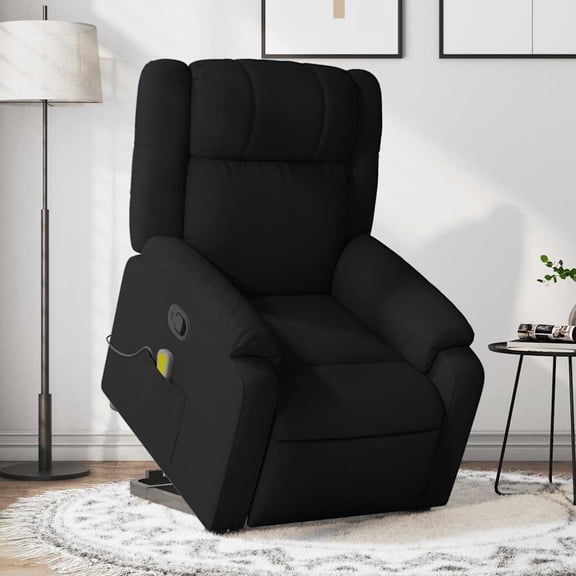 vidaXL Stand Up Massage Recliner Chair Black