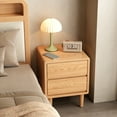 thumbnail image 2 of Solid Wood Nightstand Walnut Night Stand with Drawers Mid Century Modern Nightstand with Storage,Wood Night Stand,Small Bedside Table for Bedroom,Living Room,Office,Natural Bedside Table, 2 of 9