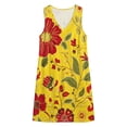 thumbnail image 4 of QUNYINEY Sleeveless Sun Dresses for Women 2026 Casual A Line Mini Floral Tank Dress Beach with Pockets Loose Fit V Neck Dresses, 4 of 7