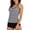 Black, Gray & White, variant on vigerkar Tankini Swimsuits for Women with Shorts Athletic Two Piece Bathing Suits Racerback Tank Tops Swimwear (Black, 4XL)