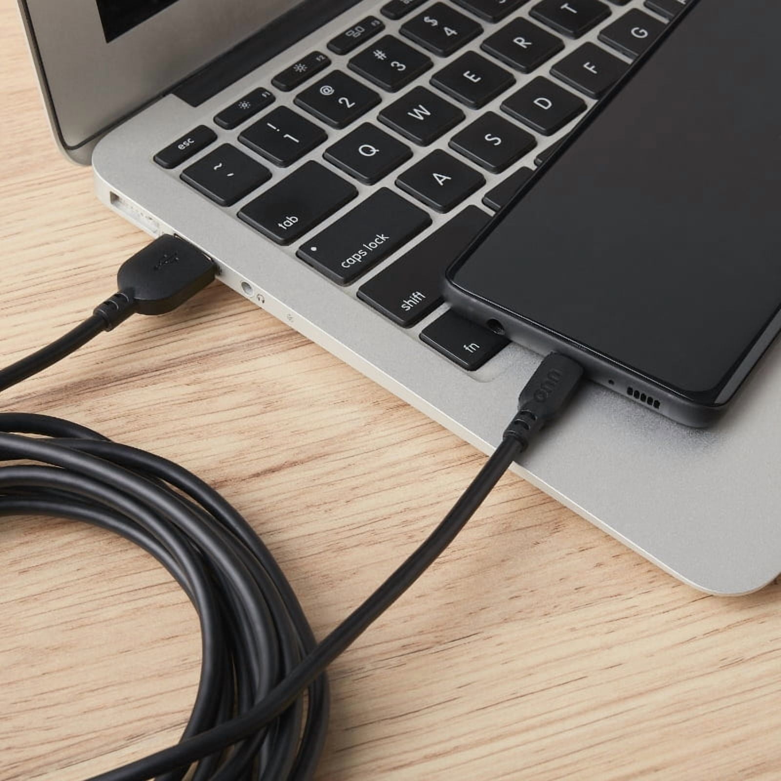 onn. 10' Micro Cable Black 1 Pack