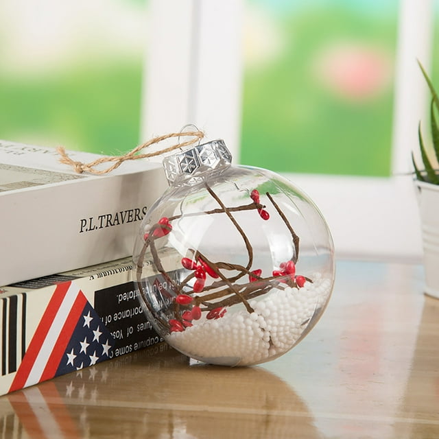 Agiferg Decoration Transparent Christmas DIYT Ball Festival Pendant Gift Hollow Ball