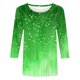 thumbnail image 3 of Vestido Corto para las Mujeres Cuello Redondo Manga Corta Impresa Suéter, Moda Casual Estilo Línea, 3 of 5