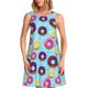 thumbnail image 1 of Fotbe Donuts Vestido de Verano sin Mangas para Mujer – Vestido Midi Línea A, Estilo Camiseta Floral, Vestido Playero Casual y Fluido, 1 of 7