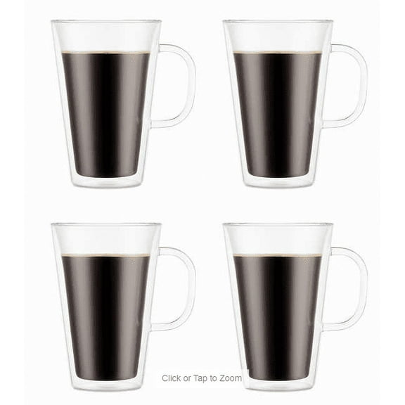 Bodum Canteen Double Wall Mugs, 4-piece Set (13.5 oz)