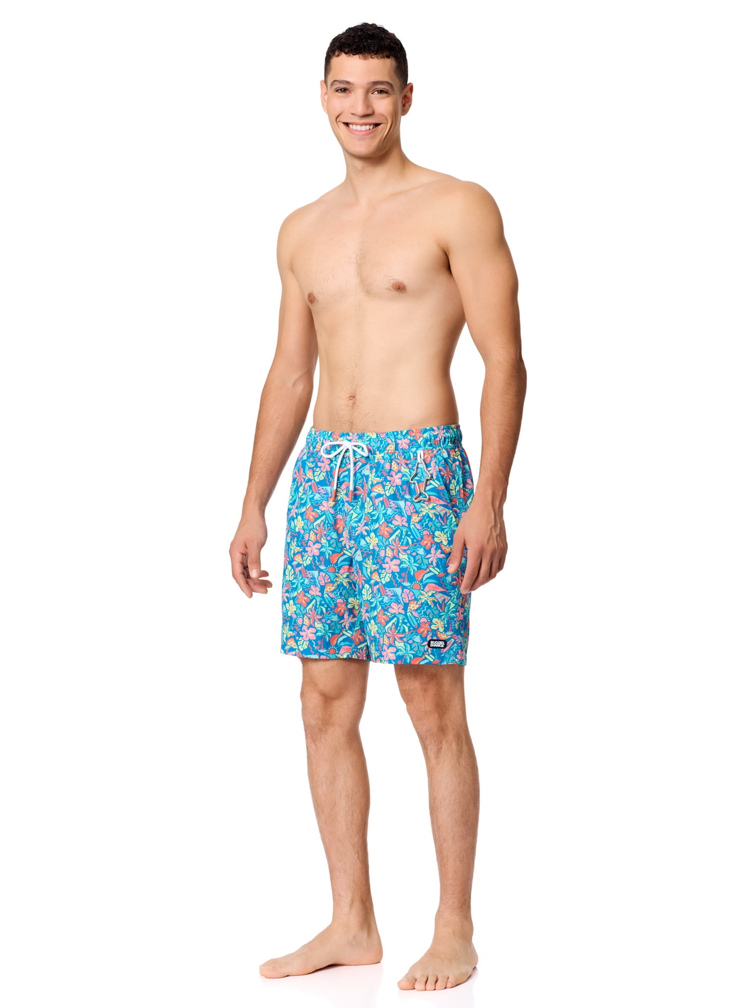 Rugged Shark Mens & Big Mens Swim Trunks, 7" Inseam, Sizes S-3XL