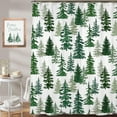 thumbnail image 4 of Christmas Shower Curtain, 72"X72" Christmas Tree Shower Curtains for Bathroom, Holiday Xmas Shower Curtain Fabric with Hooks, Farmhouse Christmas Bathroom Decor, Rustic Neutral Winter Bathroom Set, 4 of 6