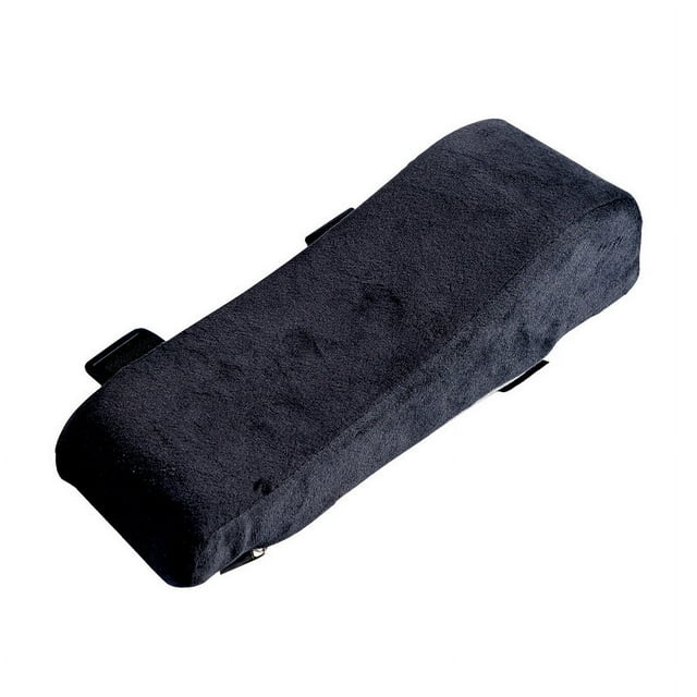 Ergonomic Memory Foam Armrest Cushion with Gel Cover - Height-Enhancing Support Pad for Office Chairs & Gaming Seats, Promotes Healthy Posture & Reduces Fatigue, Single Unit (Black, 26*8*4/7cm) -