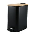 thumbnail image 4 of Bote de basura con tapa, cubo de basura con pedal fino, organizador de cesta de papel, cesto de basura de cocina de 5L para inodoro de lavandería , negro perfecl Bote de basura, 4 of 8