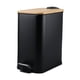 thumbnail image 4 of Bote de basura con tapa, cubo de basura con pedal fino, organizador de cesta de papel, cesto de basura de cocina de 5L para inodoro de lavandería , negro perfecl Bote de basura, 4 of 8