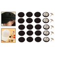 thumbnail image 1 of Botones artesanales Baoblaze 20x botones redondos invisibles cubiertos de tela Negro, 1 of 8