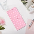 thumbnail image 5 of for iPhone 16 Pro Max Wallet Case, PU Leather + TPU Phone Cover with Wave Point Pattern, 3 Card Slots & Cash Pocket Kickstand Magnetic Clasp Full Body Protection Girls Boys Phone Cover, Pink, 5 of 6