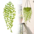 thumbnail image 2 of Artificial Potted Faux Hanging Plants, Ongmies 1Pc Fake Plants Eucalyptus, UV Resistant Fake Vines Ivy Artificial Plants Outdoor Faux Plants Indoor Bedroom Living Room Porch Shelf Decor, 2 of 9