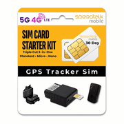 GPS Tracker Starter Sim Kit | 5G 4G LTE  Real-Time Tracking | Pets | Kids | Seniors | Cars | Motorcycles