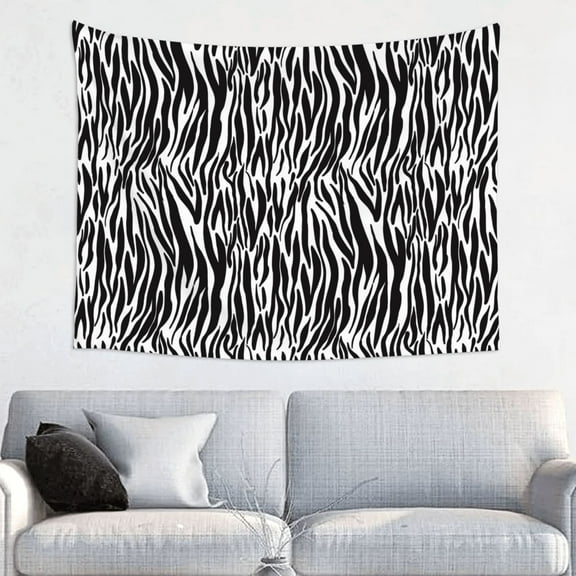 Hirioo Zebra Print Tapestry Lightweight Fabric for Bedroom Aesthetic Home Wall Dorm Décor Living Room Decor 29x37 Inch