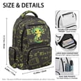 thumbnail image 4 of FKELYI Green Cartoon Axolotl Print Kids Backpack with Multi-Pockets 17 Inch Schoolbag for Elementary Student Bookbag Casual Daypack Travel Rucksack Knapsack for Boys Girls, 4 of 7