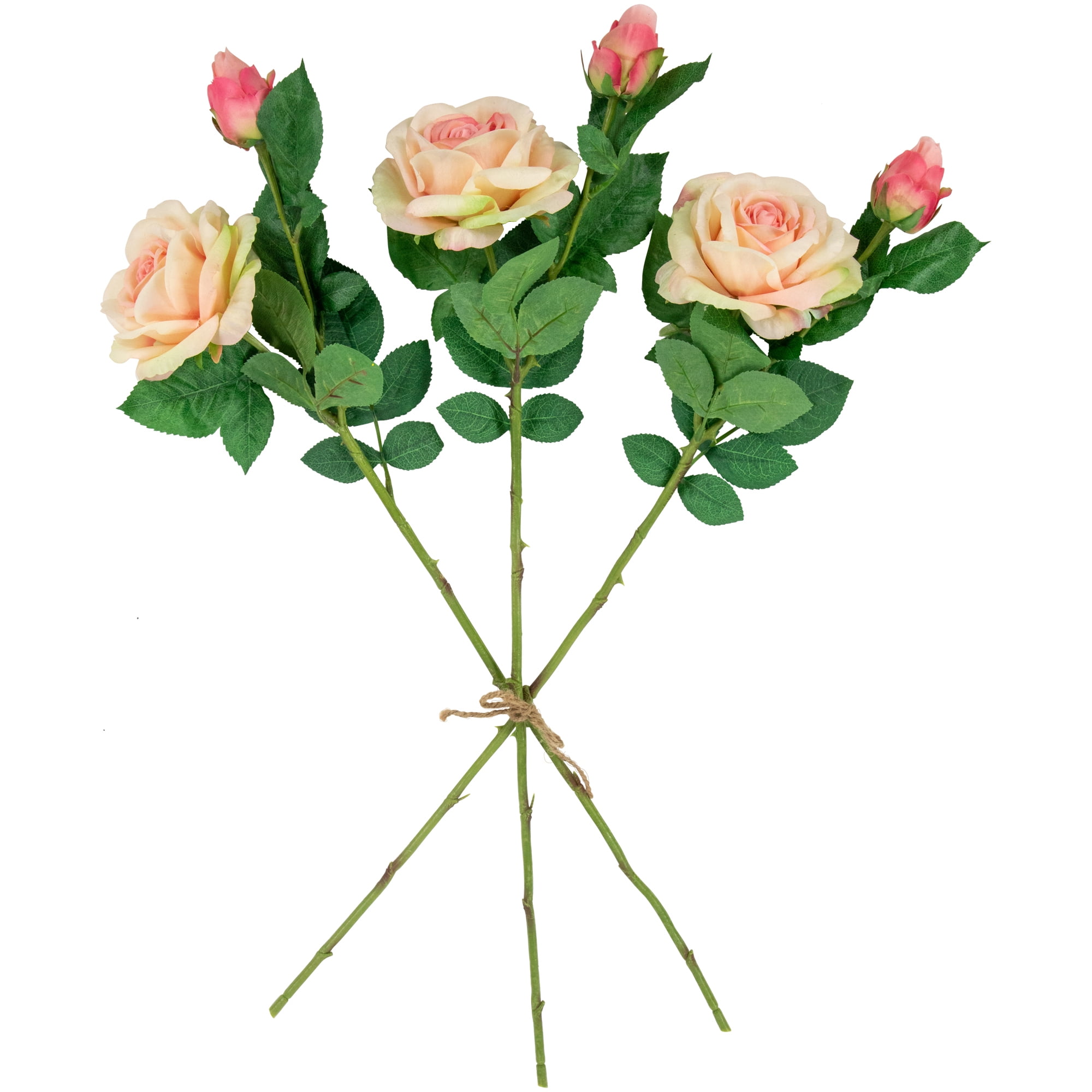 Northlight Real Touch™ Light Pink Artificial Rose Stems, Set of 6 - 26"