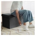 thumbnail image 2 of Storage Ottoman Footrest, 31.5 Inch Multifunctional Ottoman with Removable Bin - Living Room Bedroom Decor, Foldable Seat & Hidden Storage, 2 of 9