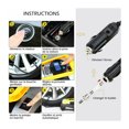 thumbnail image 5 of Compresor de aire portátil Inflador de neumáticos digital de 12 V Bomba automática con luz LED, 3 adaptadores de boquilla, cable de 3 m, 5 of 5