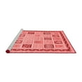 thumbnail image 2 of Ahgly Company Machine Washable Indoor Round Oriental Red Modern Area Rugs, 8' Round, 2 of 4