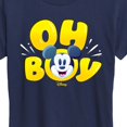 thumbnail image 3 of Disney - Oh Boy Mickey Face - Women's Short Sleeve Graphic T-Shirt, 3 of 5