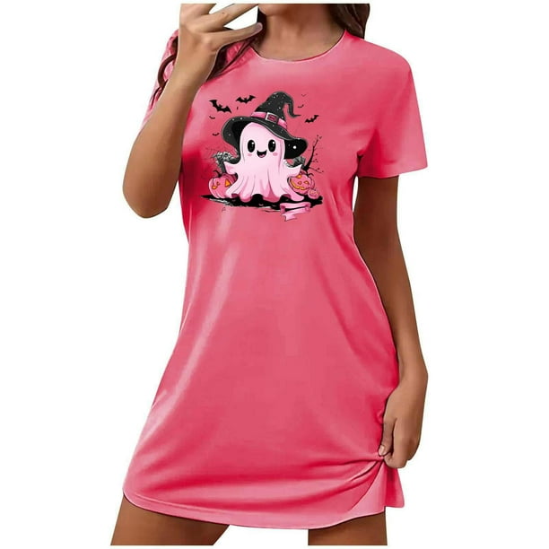 Camisón corto de talla grande para mujer, camisón de manga corta con estampado de pecho a la moda, camisón para mujer