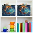 thumbnail image 6 of Storage Bins with Handle Fabric Organizer Basket Foldable Box 1 Pack Koi Fish Swimming 14.2x10.2x8.3, 6 of 8