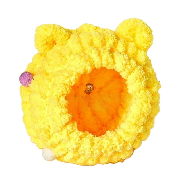 Nido cálido de invierno para pájaros, accesorios para jaulas de pájaros, fácil instalación, casita de cría para canarios, periquitos y cotorras. Amarillo