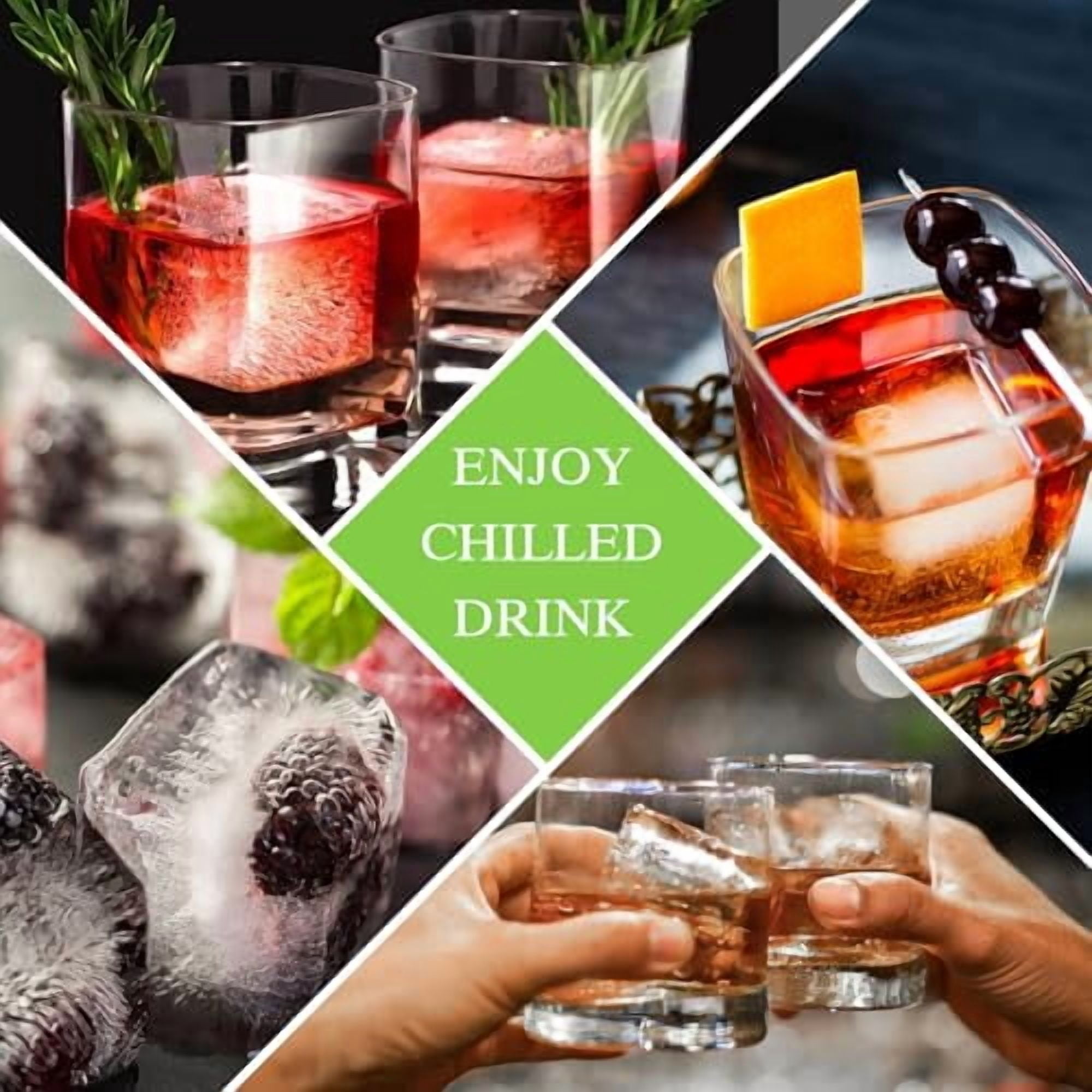 Large Silicone Ice Cube Tray for Whiskey: 2-Inch Big Square Ice Trays with Lid for Whisky - 3-Pack Old Fashioned Ice Cube Molds for Cocktail, Bourbon, and Drinks