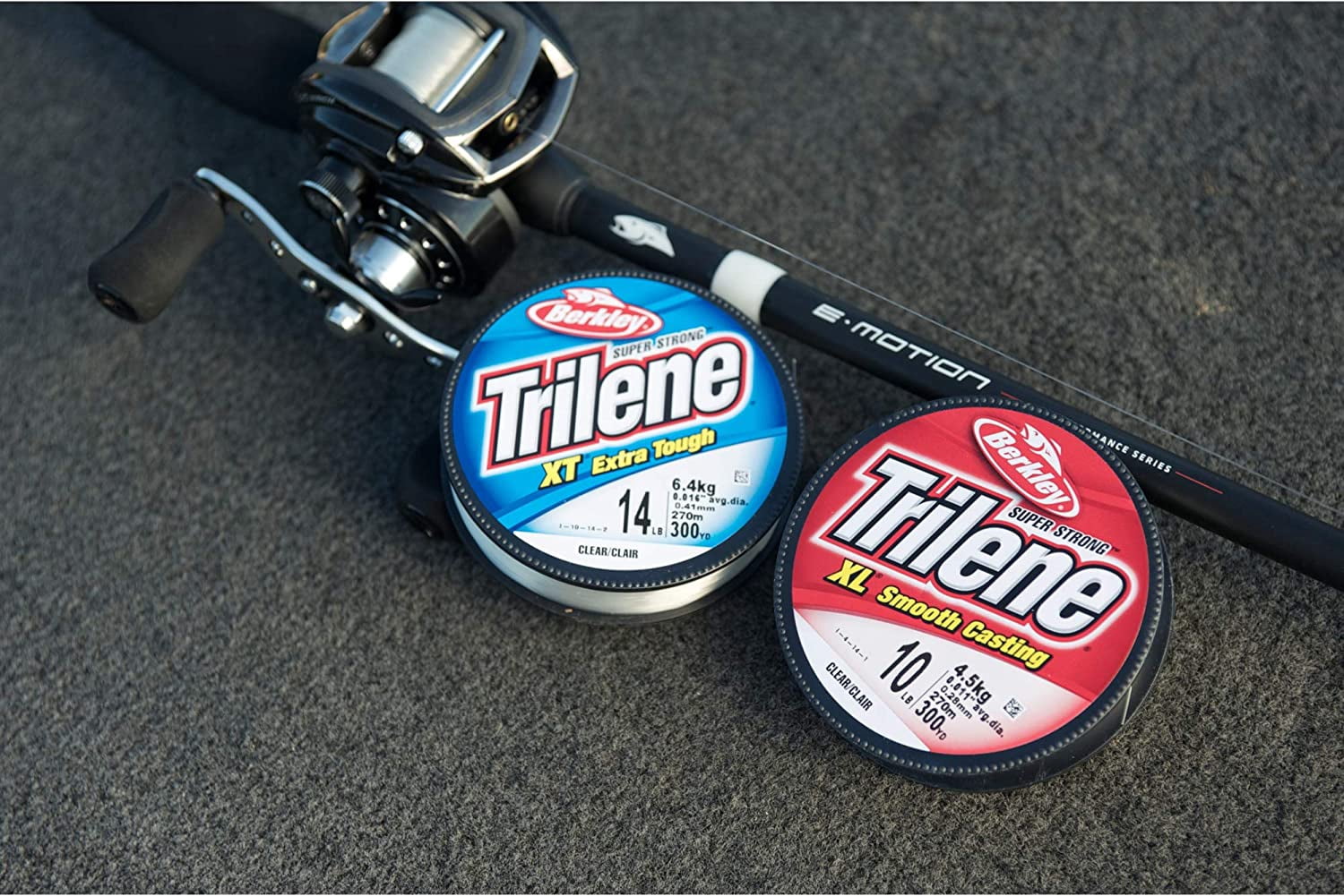 Berkley Trilene® XT® Monofilament Fishing Line, Low-Vis Green, 12 lb Test Strength, 3000 yd