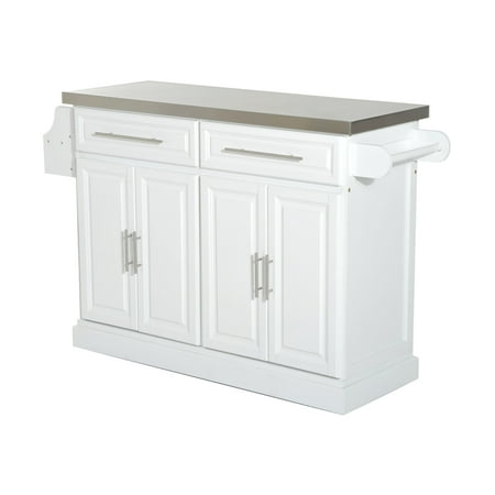 White Rolling Kitchen Cart White Rolling Kitchen Cart