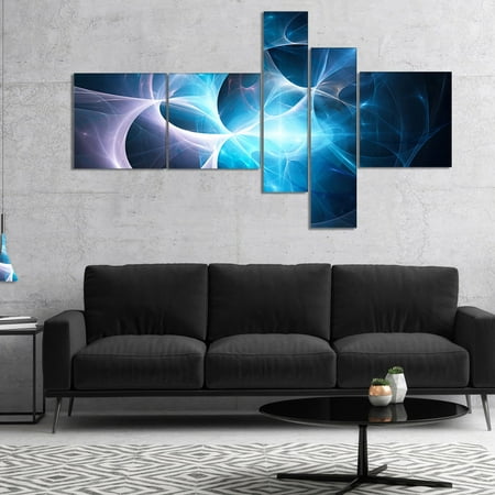 DESIGN ART Designart 'Colorful Star Nebula. Distant magnificent galaxy. Stardust. Space wind.' 60x32 - 5 panels 60 in. wide x 32 in. high - 4