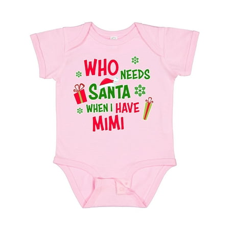 

Inktastic Who Needs Santa when I Have MiMi Gift Baby Boy or Baby Girl Bodysuit