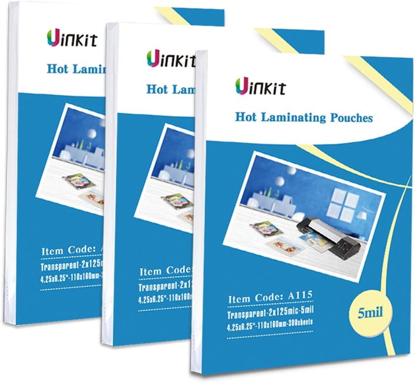 Uinkit 300Pack Thermal Laminating Pouches 3mil Thick Laminating Sheets
