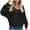 Black, variant on XMMSWDLA Women's V Neck Long Sleeve Knit Loose Oversized Pullover Sweater Top