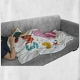 thumbnail image 6 of 16th Birthday Soft Flannel Fleece Throw Blanket, 16 Hearts Stars and Flowers Unique Girls Joyous Fun Design, Cozy Plush for Indoor and Outdoor Use, 60" x 80", Multicolor, by Ambesonne, 6 of 6