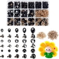 thumbnail image 1 of 324 ojos de seguridad, 15 estilos, ojos kawaii para manualidades, ojos redondos de plástico, ojos rellenos negros con arandelas, 1 of 7