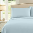 thumbnail image 4 of 1500 Thread Count Extra Soft Deep Pocket Sheet Set Sweet Home Collection Aqua, Cal King, 4 of 6