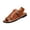Coffee, variant on Closed Toe Leather Sandals, Leather Hollow Out Hook Loop Flat Fisherman Sandals Soft Bottom Hand Stitching Wading Sandals Summer Comfort Anti-Slip Casual Wading Beach Sandals, White 8