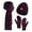 Miexd Burgundy, variant on REDESS Winter Hat and Gloves Sets for Women, Fleece Lined Beanie Hat Scarf and Touchscreen Glove Sets for Women