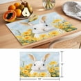 thumbnail image 6 of Spring Placemats Set of 6, Watercolor White Rabbit Yellow Flower Blu Sky Non-Slip Place Mats Washable Table Mats for Kitchen Dining Table Decorations Indoor/Outdoor, 6 of 9