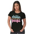 thumbnail image 4 of Cute Easter Chillin With My Peeps Womens Slim Fit Graphic Tee Brisco Brands S, 4 of 5