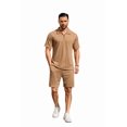 thumbnail image 6 of COOFANDY Men's 2 Pieces Outfits Quarter Zip T Shirt and Shorts Set Casual Athletic Suit Summer Tracksuits, 6 of 9