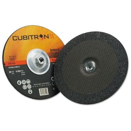 UPC: 0051125871532 | 3M Cubitron II Depressed Center Grinding Wheel T27 Quick Change  (87153-Q)  9 in x 1/4 in x 5/8-11 in