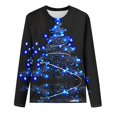 thumbnail image 4 of Holiday Gifts! Titcea Christmas Shirts for Women Long Sleeve Round Neck Fashion Christmas Print Pullover Sweaters 2024 Loose Comfortable Casual Tops, 4 of 4