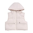 thumbnail image 6 of IVEYRTF Kids Winter Vests Sleeveless Padded Coat Warm Thickened Quilted Jacket for Boys Girls Fashion Printed Outerwear for Cold Weather Play Daily Casual Wear(White#1,11 Years), 6 of 9